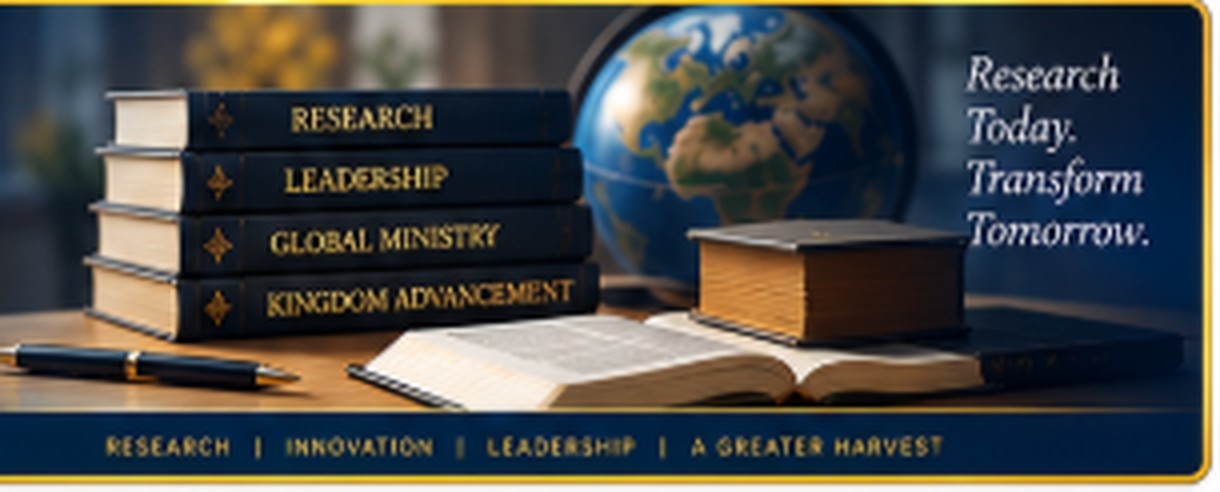 Research books and globe representing doctoral study and global leadership