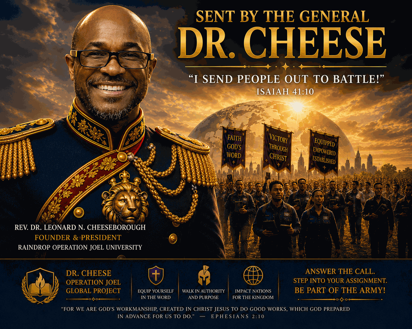 General Dr. Cheese and the global ministry mission of ROJU